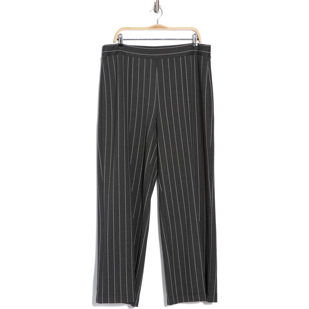 By Design Juliette Pants In Charcoal Grey/white Pinstripe