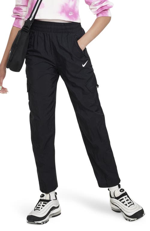 Nike Kids' Sportswear High Waist Cargo Pants Black at