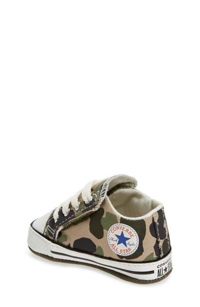Converse Babies' Chuck Taylor All Star Cribster Low Top Crib Shoe In Khaki/ Vintage White/ Black