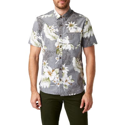 7 Diamonds Tempest Garden Slim Fit Sport Shirt, Grey