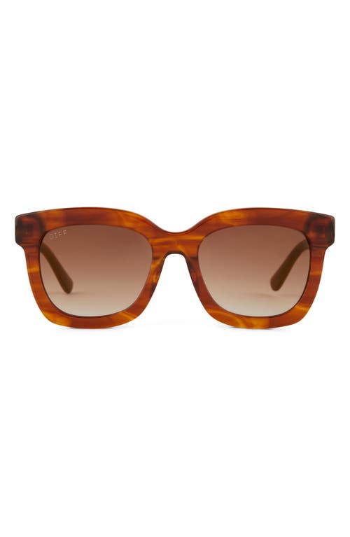 DIFF Carson 55mm Gradient Square Sunglasses in Brown Gradient Flash at Nordstrom