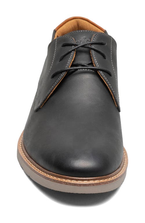 Florsheim Highpoint Plain Toe Derby In Black Ch/taupe