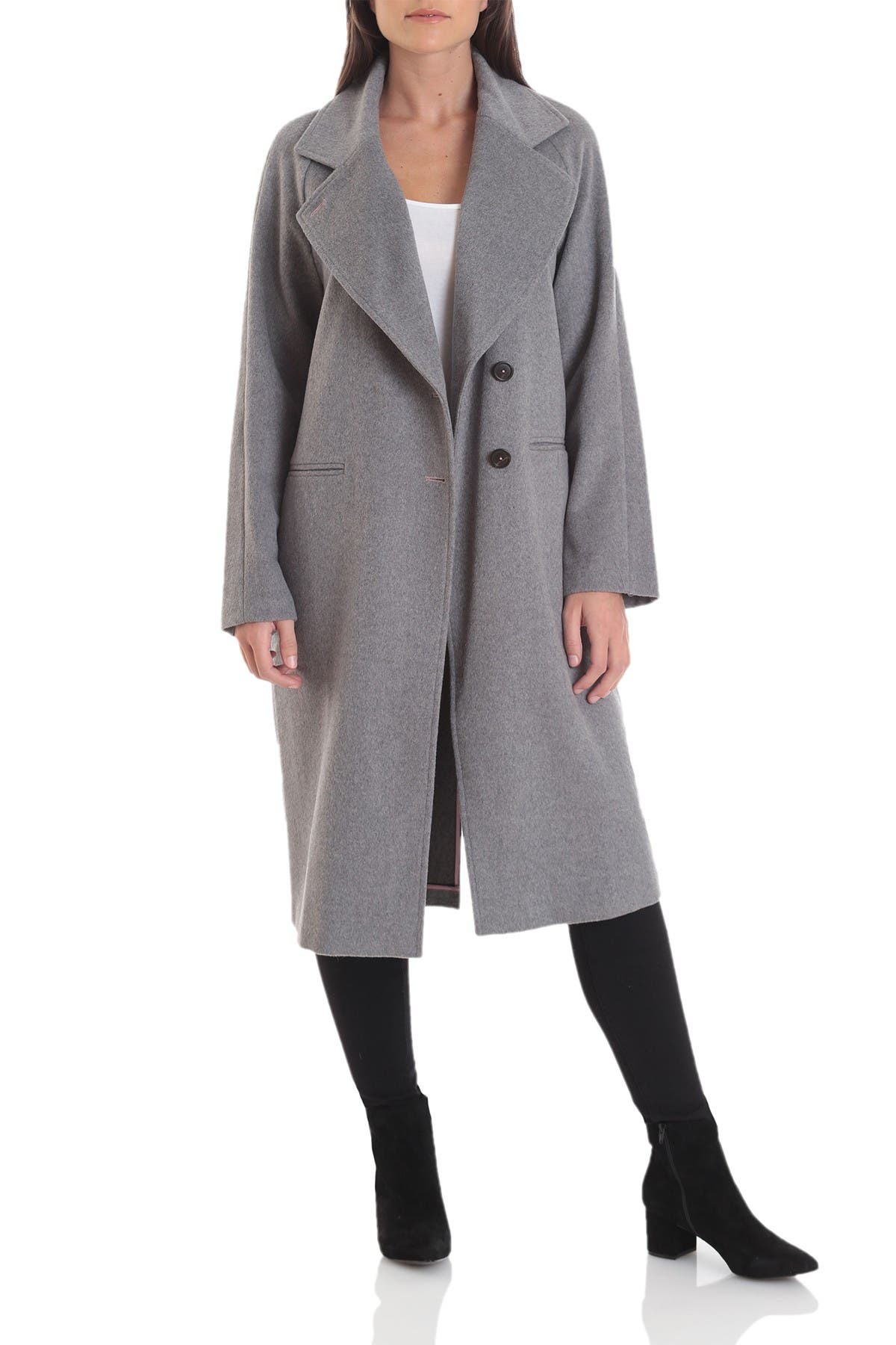 double face wool blend coat avec les filles