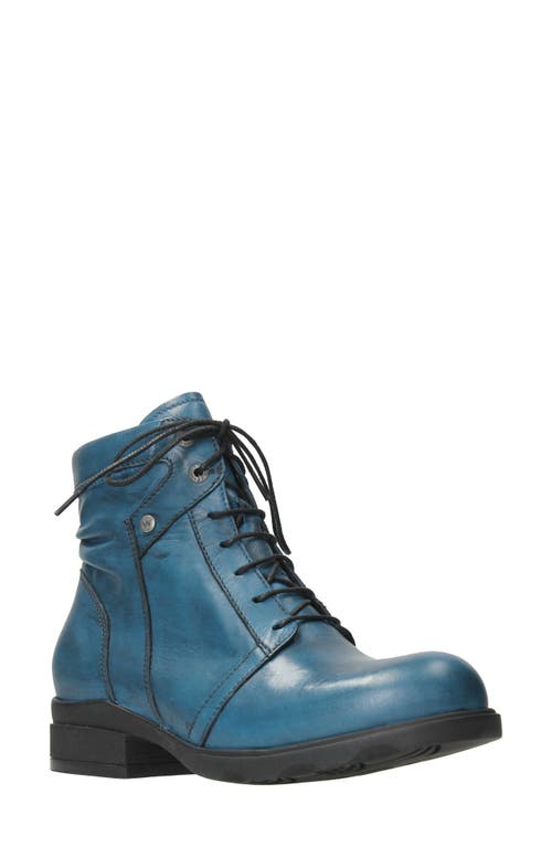 Center Water Resistant Lace-Up Boot in Petrol