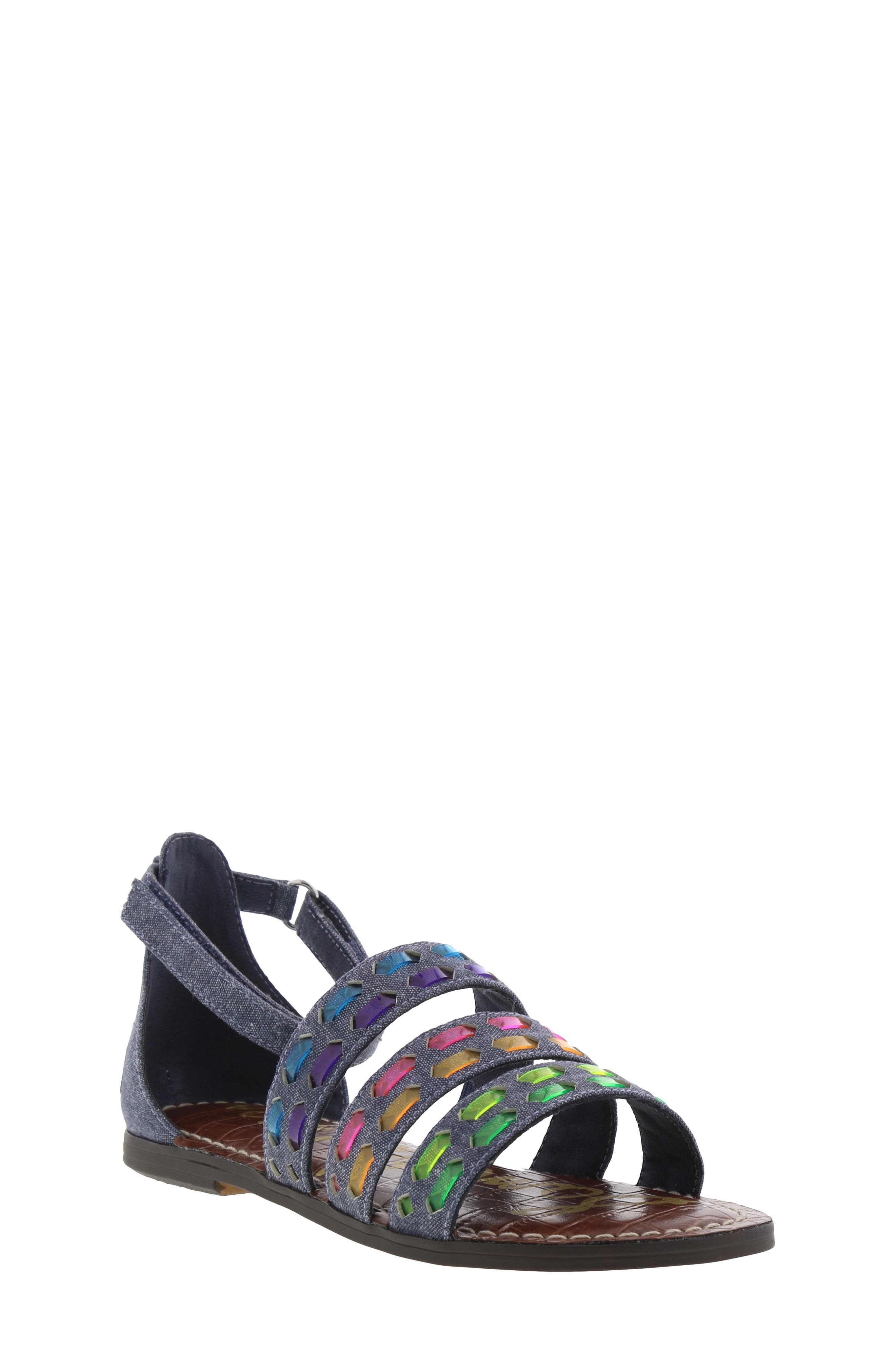 UPC 193112067280 product image for Toddler Girl's Sam Edelman Gig Bae Adjustable Strap Sandal, Size 10 M - Blue | upcitemdb.com