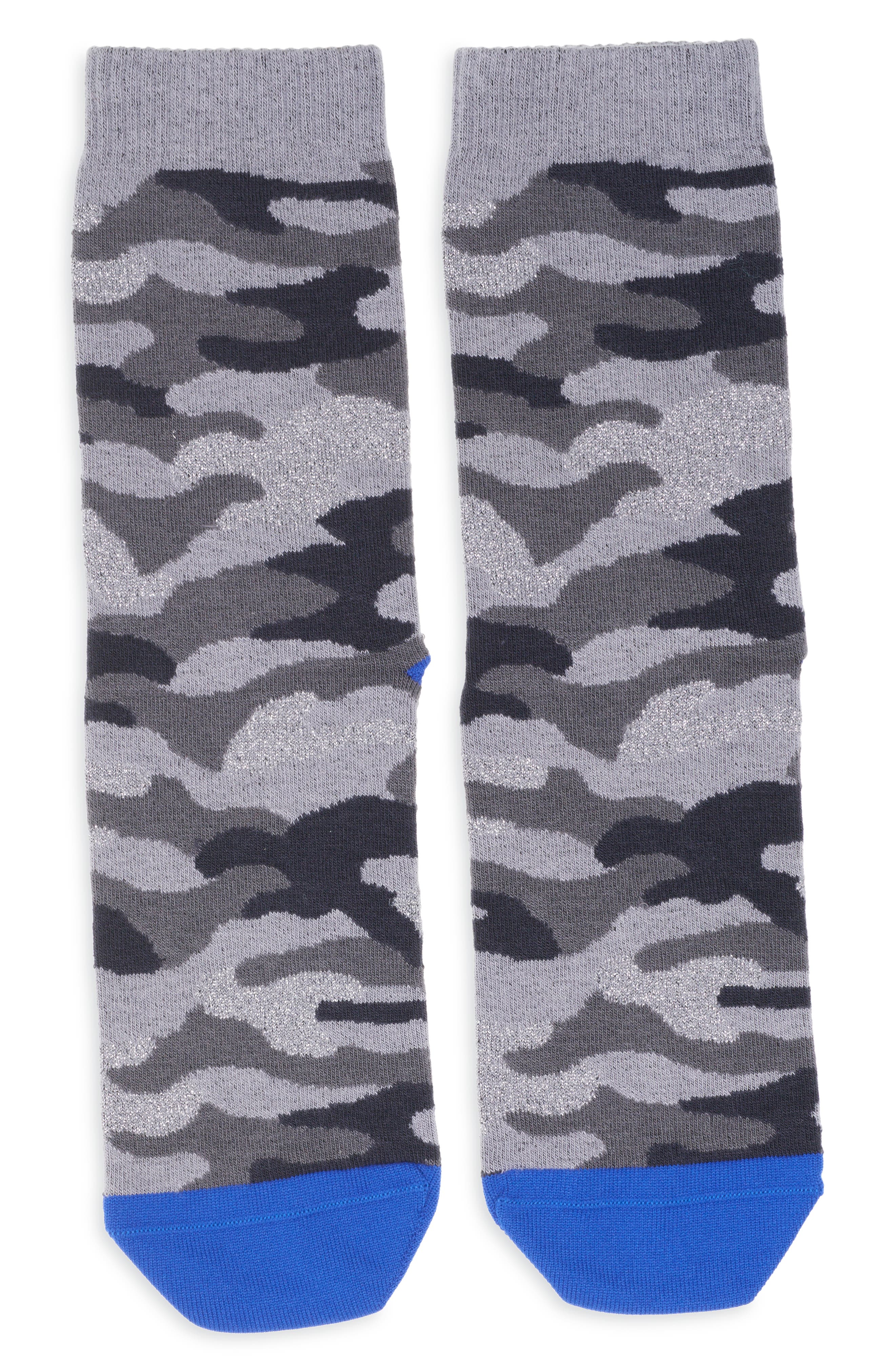 Golden Goose Camouflage Crew Socks in Dark Grey/Bluette at Nordstrom, Size Small