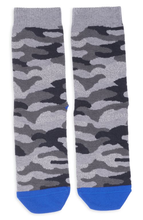 Golden Goose Camouflage Crew Socks in Dark Grey/Bluette