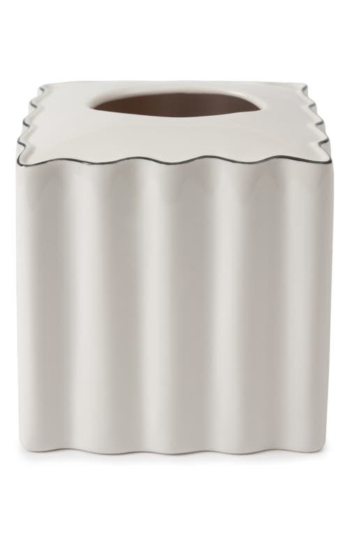 Kassatex Le Marais Porcelain Tissue Box Holder In White/black