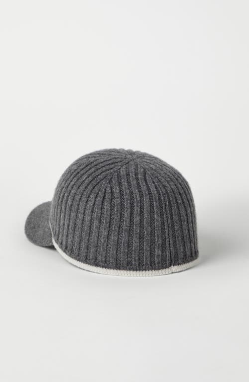 Shop Brunello Cucinelli Baseball Cap With Monili In Lead