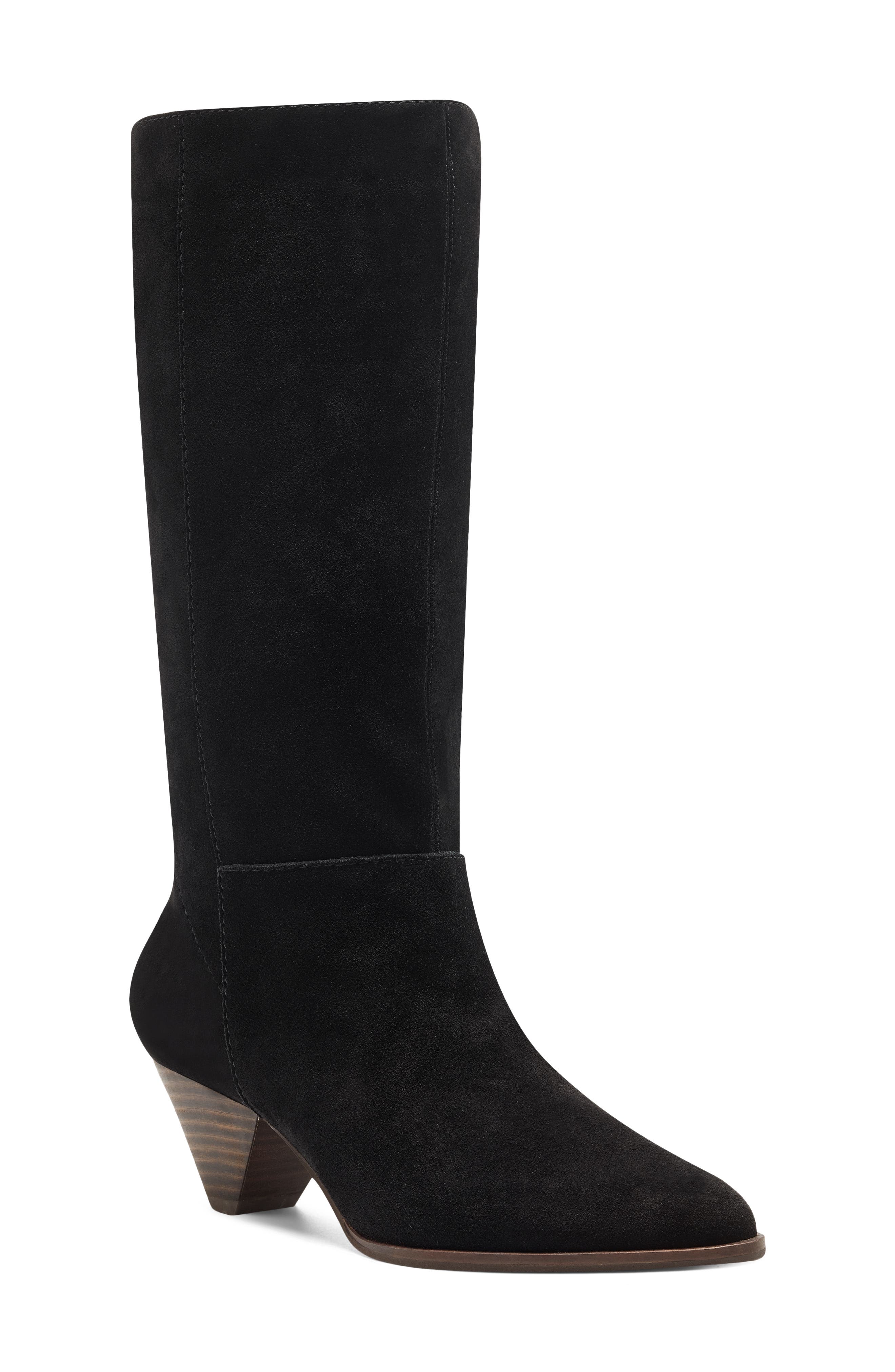 lucky brand black suede boots