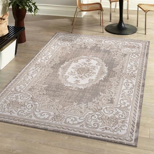 Jonathan Y Rosalia Cottage Medallion Area Rug In Beige/ivory