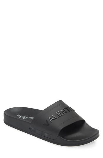 Valentino By Mario Valentino Giano Slide Sandal In Black