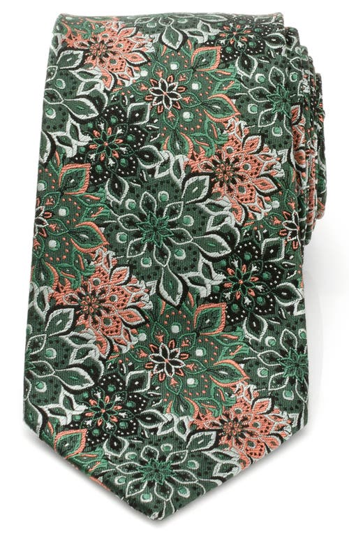 Cufflinks, Inc. Kaleidoscope Floral Silk Tie in Green/black at Nordstrom
