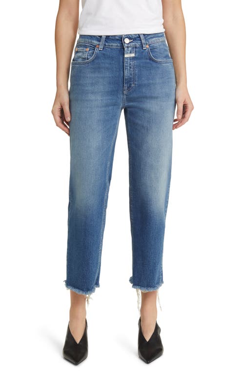 Closed Milo Fringe Hem Jeans Mid Blue at Nordstrom,