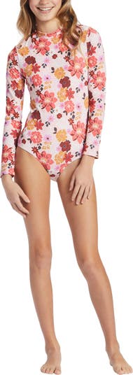 Long sleeve one sales piece swimsuit kids