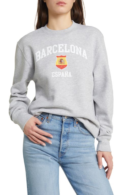 Barcelona Graphic Sweatshirt in Heather Grey