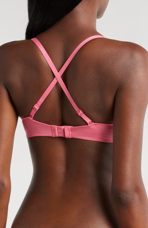 Shop Dkny Litewear Custom Lift Underwire Push-up Bra In Pink Taffy