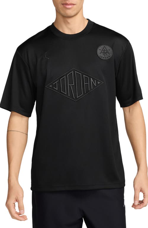 Shop Jordan Essentials Embroidered T-shirt In Black