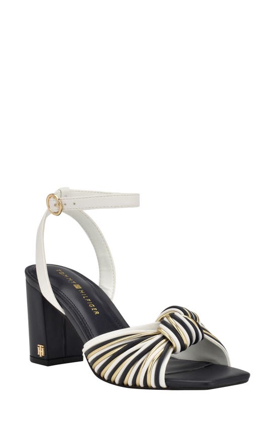 Tommy Hilfiger Sarifina Knotted Strap Sandal In Blue