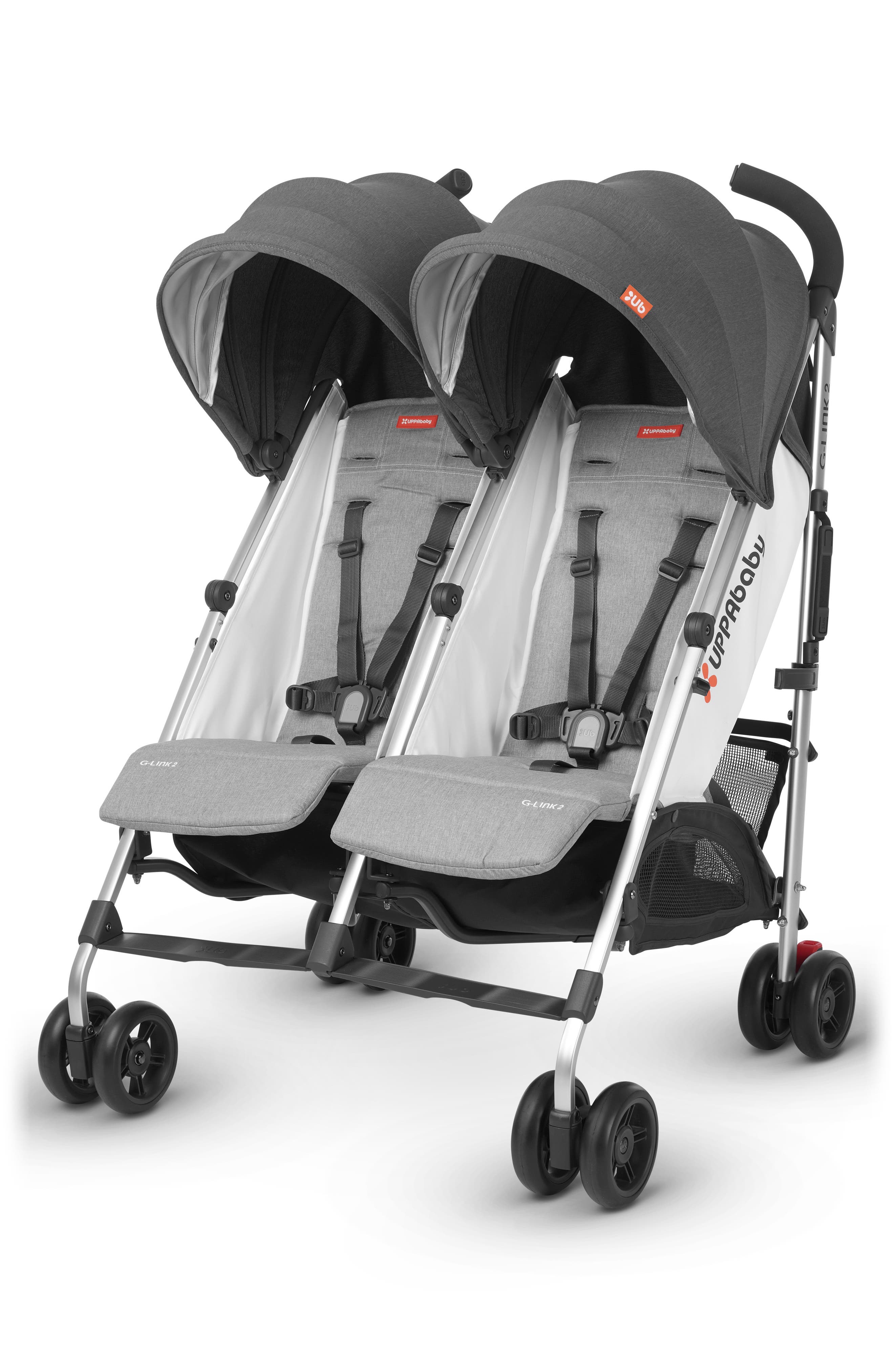 Infant Uppababy G-Link 2 Reclining Side By Side Umbrella Stroller, Size One Size - Grey