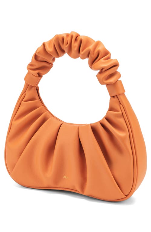 Jw Pei Gabbi Ruched Faux Leather Hobo In Orange