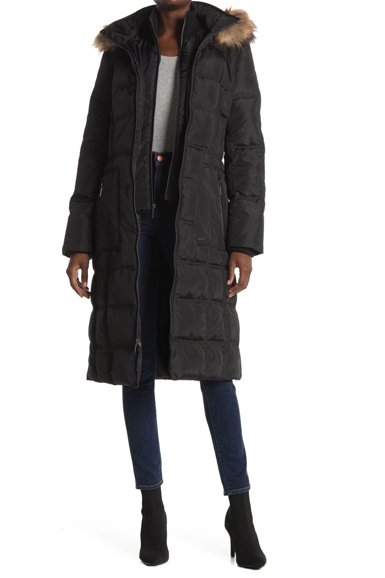 Nine West | Faux Fur Trim Hood Puffer Coat | Nordstrom Rack