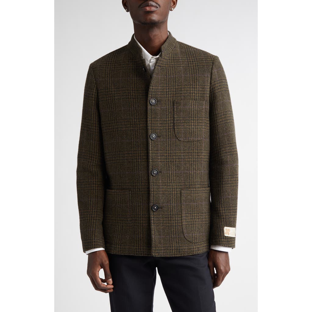 Massimo Alba Bali Glen Plaid Wool Jacket in Q626 Hunter