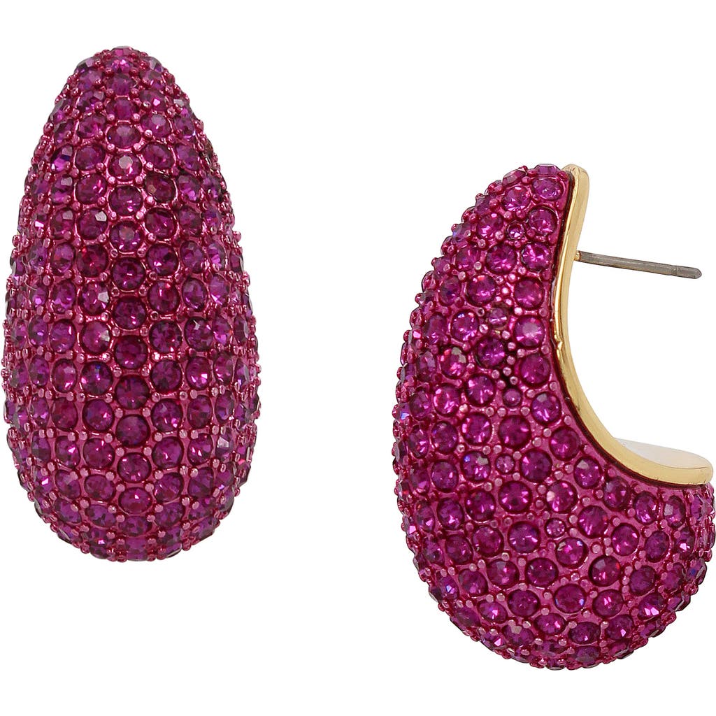 Kurt Geiger London Crystal Dome Drop Earrings In Pink