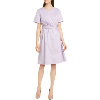 Boss Delanna Faux Wrap Dress, Purple