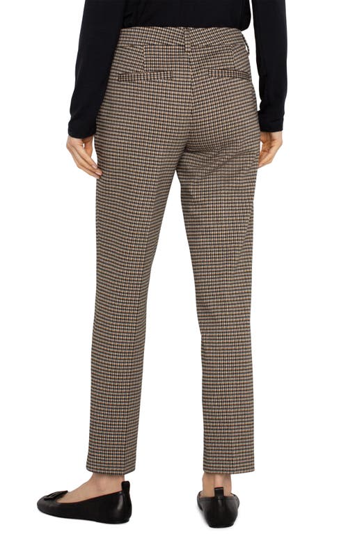 Shop Liverpool Kelsey Check Ankle Pants In Black/tan Checkered