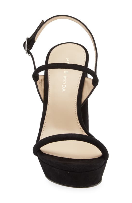 Shop Pelle Moda Olina Slingback Platform Sandal In Black