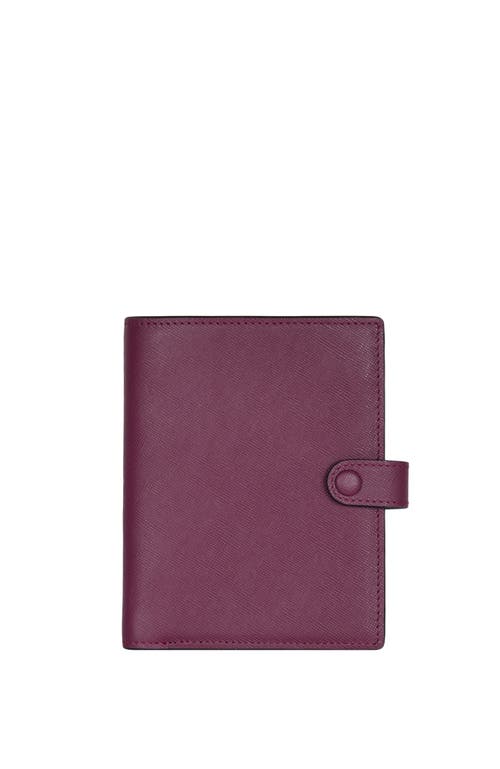 Shop Hyer Goods Upcycled Leather Passport Wallet In Wine Saffiano