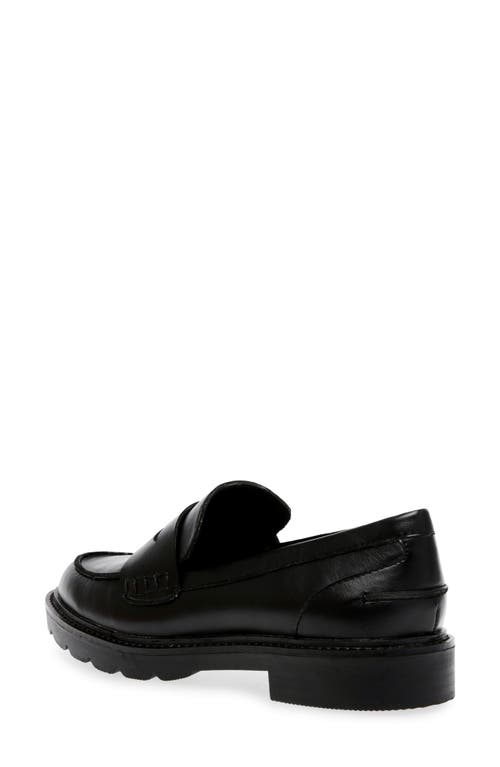 Anne Klein Utopia Womens Lugged Sole Slip-on Loafers In Black Smooth