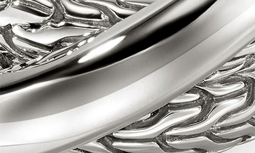 John Hardy Sterling Silver Jh Essential Crossover Ring In Silver