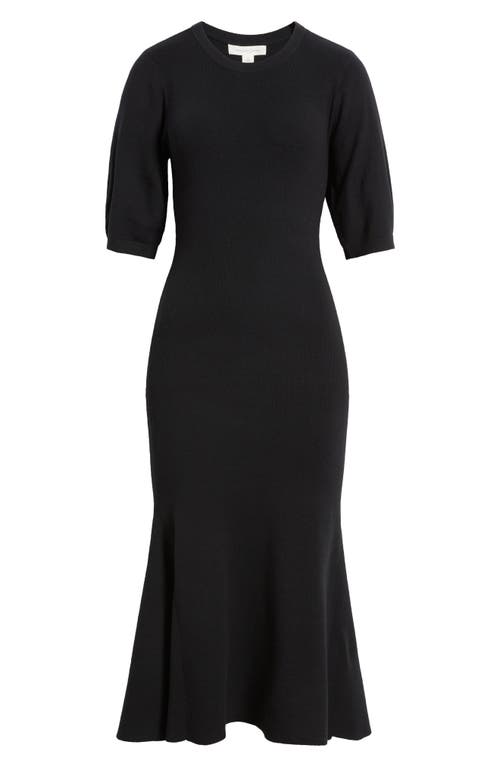 Shop Treasure & Bond Pima Cotton Blend Sweater Dress In Black