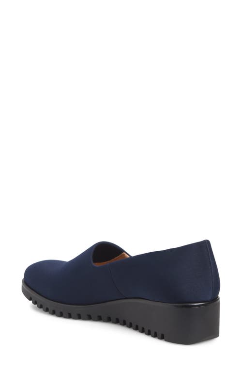 Shop Comfortiva Dana Platform Wedge Slip-on In Sky Navy