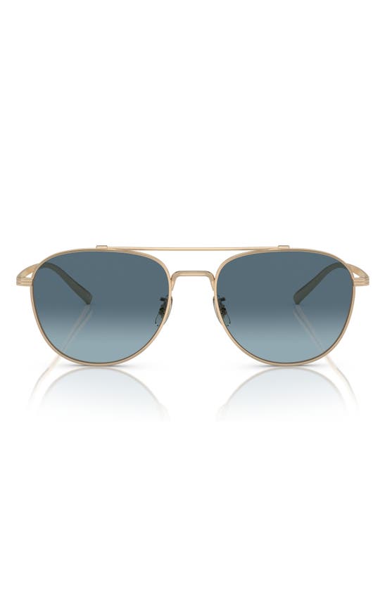 Shop Oliver Peoples Rivetti 55mm Gradient Pilot Sunglasses In Blue Gradient