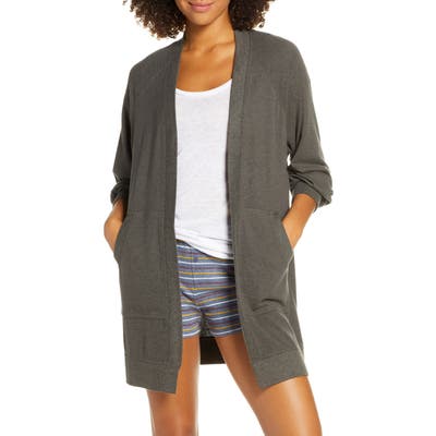 Plus Size Bp. Warm Me Up Cozy Open Cardigan, Grey