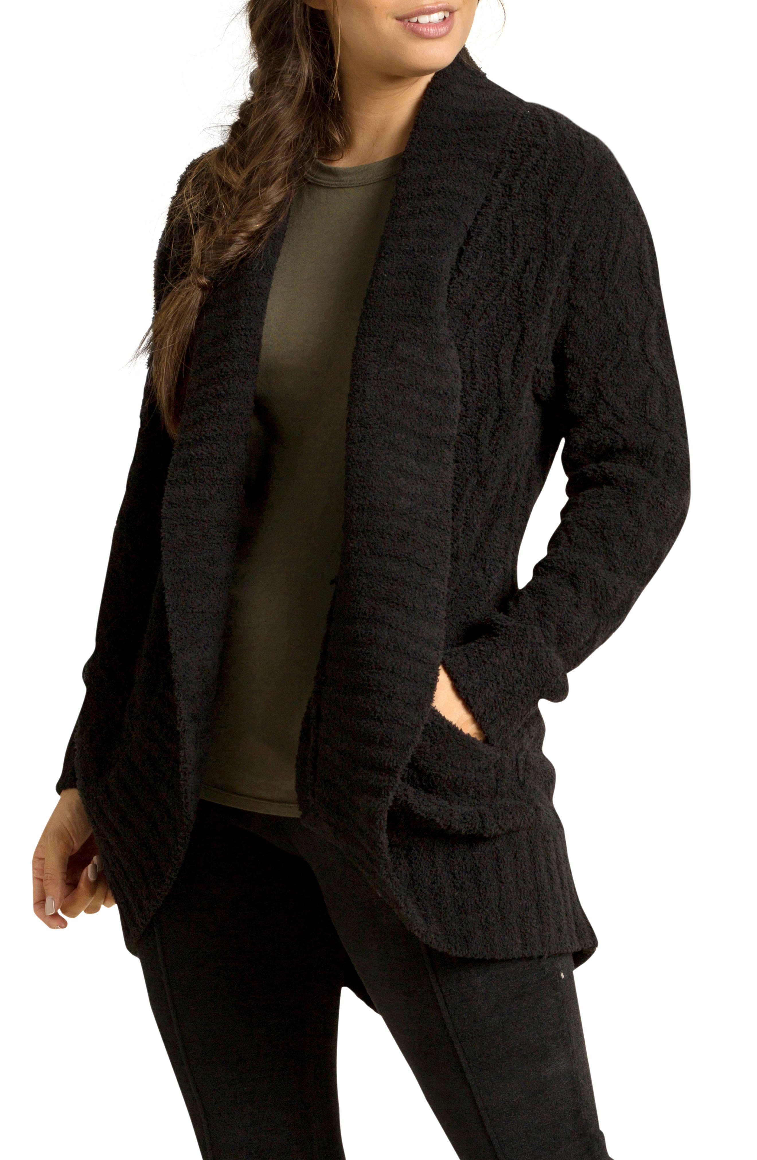 barefoot dreams cable knit cardigan