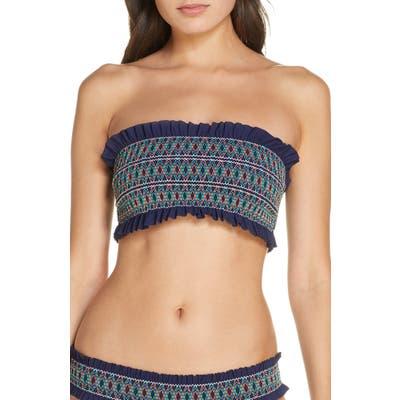 Tory Burch Costa Bandeau Bikini Top, Blue