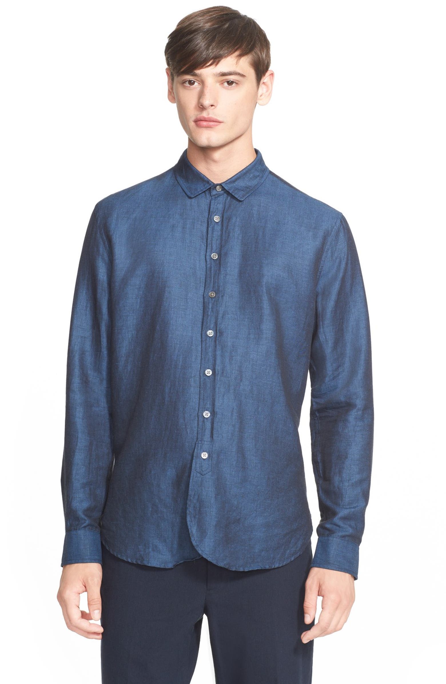 John Varvatos Collection Slim Fit Linen Shirt | Nordstrom