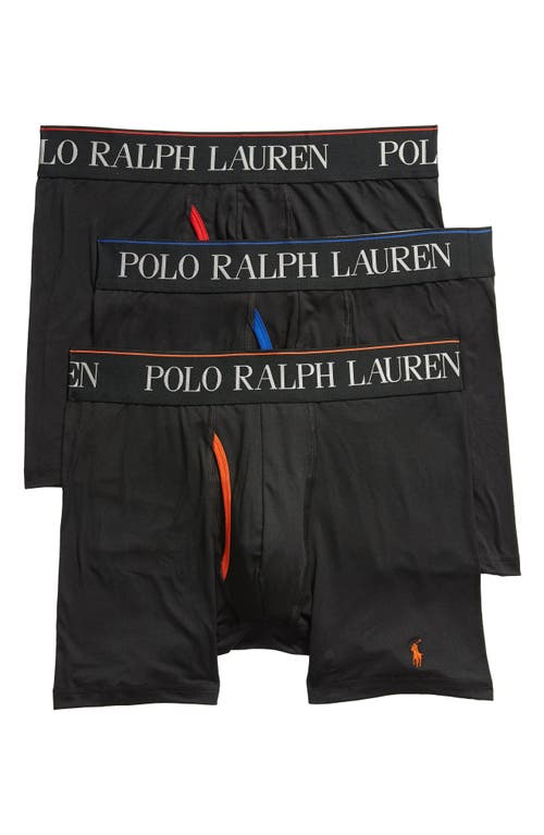 Polo Ralph Lauren 4D 3-Pack Boxer Briefs Black at Nordstrom,