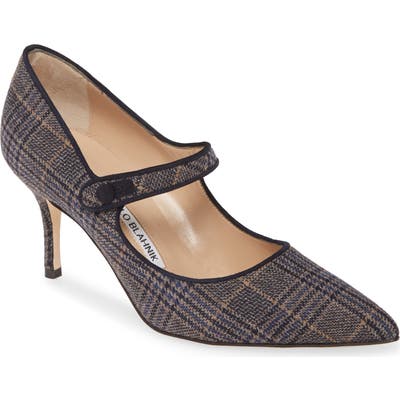 Manolo Blahnik Campari Mary Jane Pump, Blue