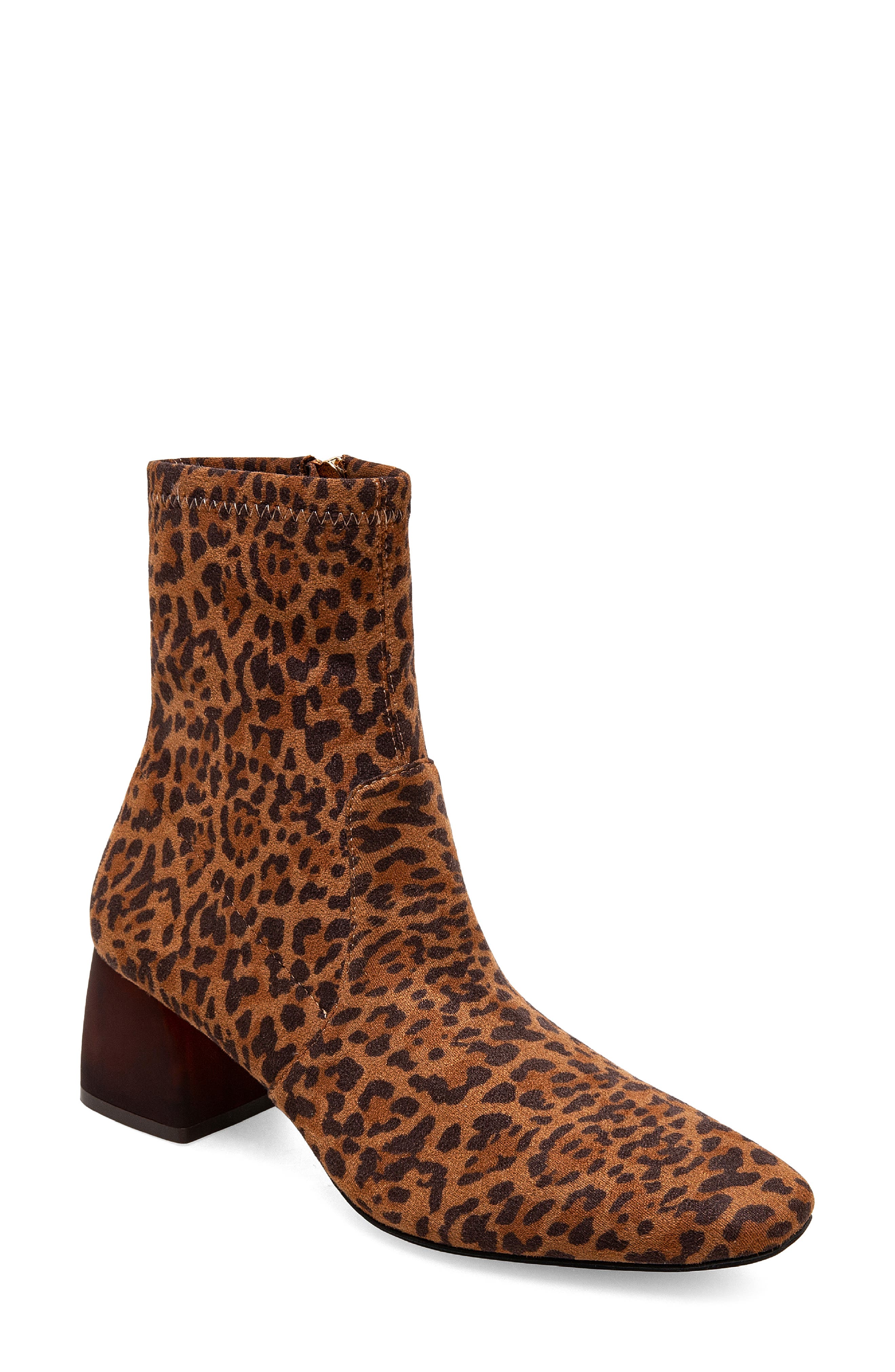 leopard booties wide width