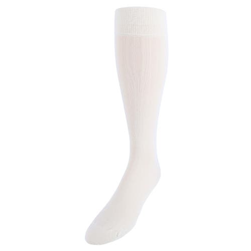 Shop Trafalgar Sutton Over The Calf Fine Merino Wool Socks In Cream