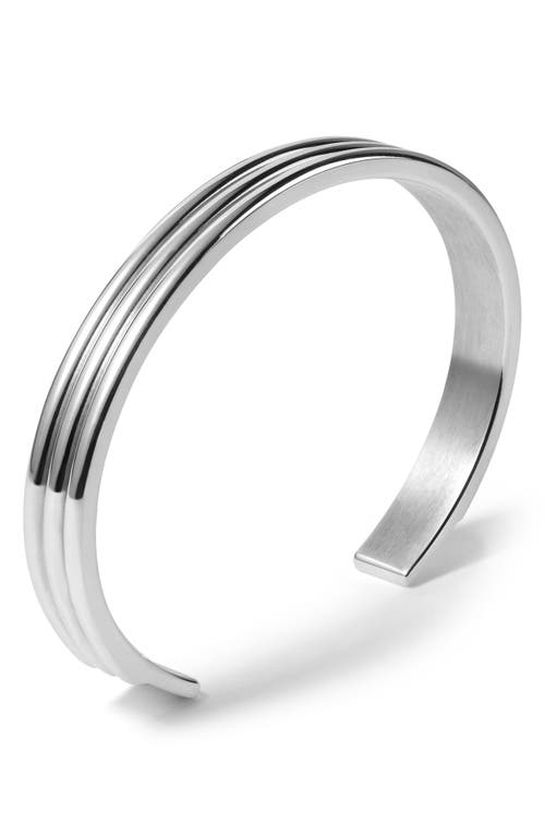 Shop Le Gramme Godron Bangle In Silver