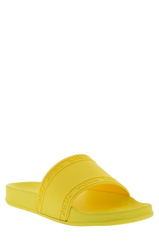French Connection Fitch Slide Sandal In Yellow