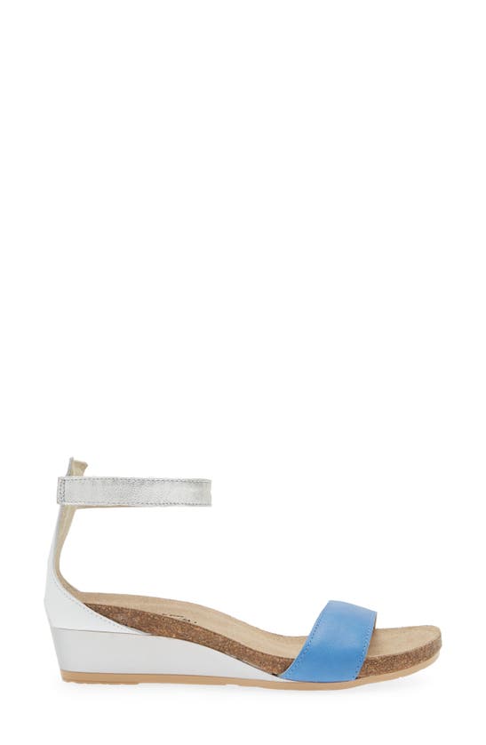 Shop Naot 'pixie' Sandal In Sapphire Blue/ Silver/ White