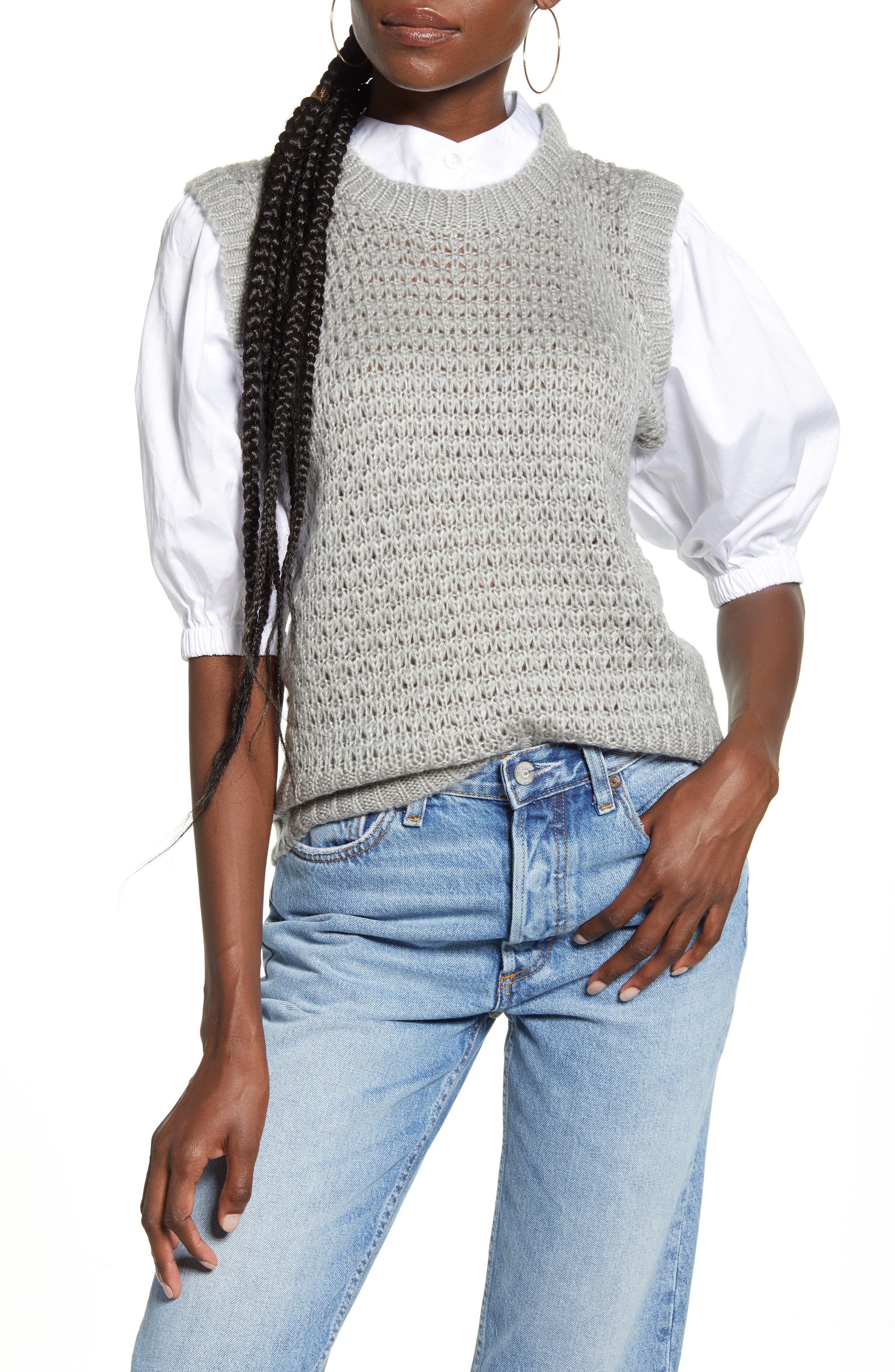 English Factory Mixed Media Sweater Nordstrom