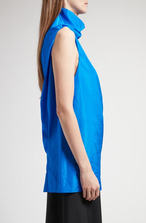 Shop The Row Aria Asymmetric Silk Top In Blue